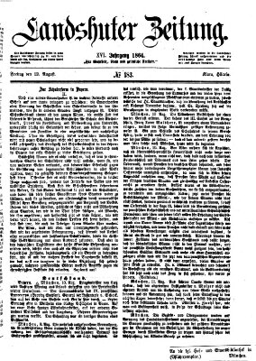 Landshuter Zeitung Freitag 12. August 1864