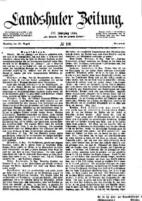 Landshuter Zeitung Samstag 20. August 1864