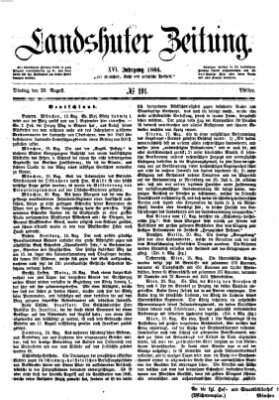 Landshuter Zeitung Dienstag 23. August 1864