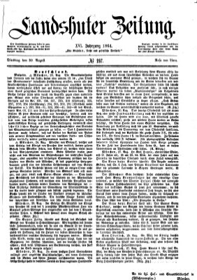 Landshuter Zeitung Dienstag 30. August 1864