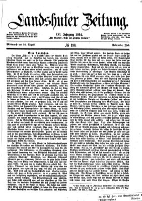 Landshuter Zeitung Mittwoch 31. August 1864