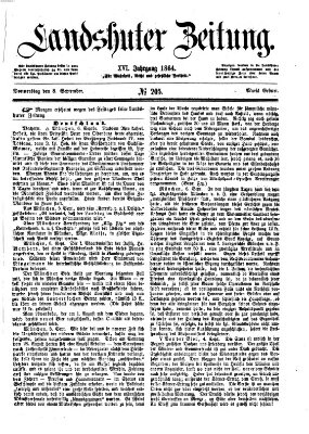 Landshuter Zeitung Donnerstag 8. September 1864