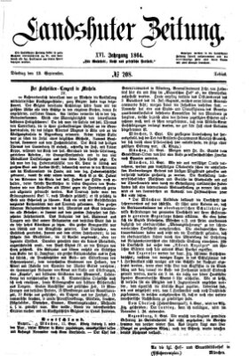 Landshuter Zeitung Dienstag 13. September 1864