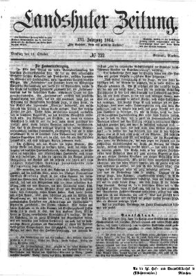 Landshuter Zeitung Dienstag 11. Oktober 1864