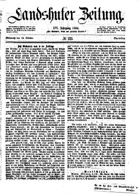 Landshuter Zeitung Mittwoch 12. Oktober 1864