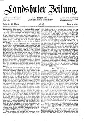 Landshuter Zeitung Freitag 28. Oktober 1864