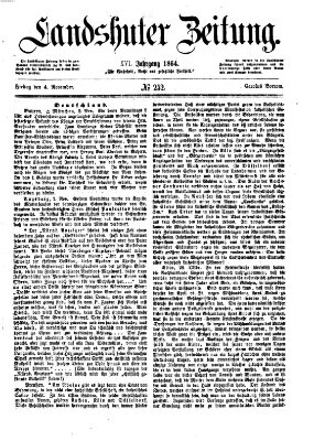 Landshuter Zeitung Freitag 4. November 1864