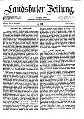 Landshuter Zeitung Dienstag 15. November 1864