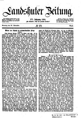 Landshuter Zeitung Sonntag 27. November 1864