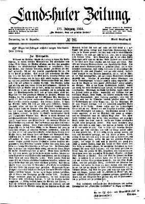 Landshuter Zeitung Donnerstag 8. Dezember 1864