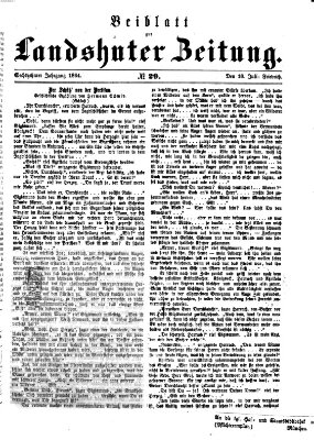 Landshuter Zeitung Montag 18. Juli 1864