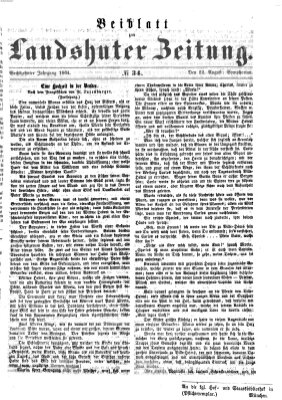 Landshuter Zeitung Montag 22. August 1864