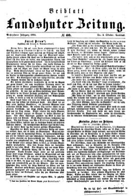 Landshuter Zeitung Montag 3. Oktober 1864