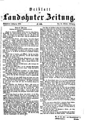 Landshuter Zeitung Montag 31. Oktober 1864