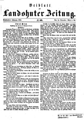 Landshuter Zeitung Montag 14. November 1864