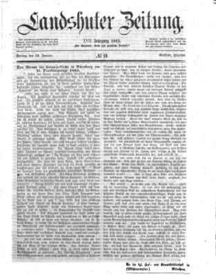 Landshuter Zeitung Freitag 13. Januar 1865