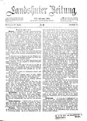 Landshuter Zeitung Dienstag 24. Januar 1865