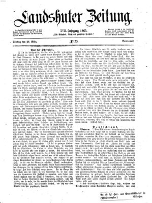 Landshuter Zeitung Dienstag 28. März 1865