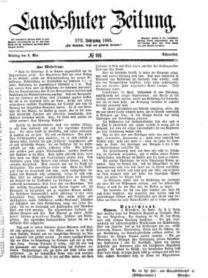 Landshuter Zeitung Dienstag 2. Mai 1865