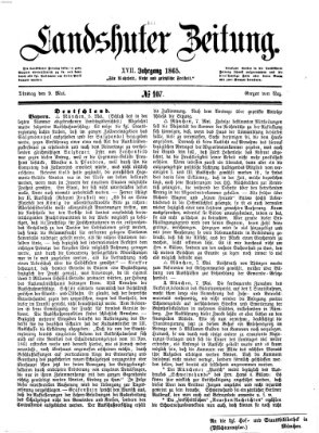 Landshuter Zeitung Dienstag 9. Mai 1865