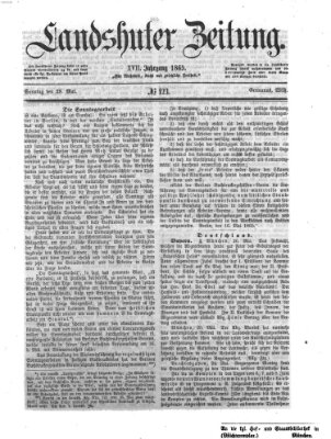 Landshuter Zeitung Sonntag 28. Mai 1865