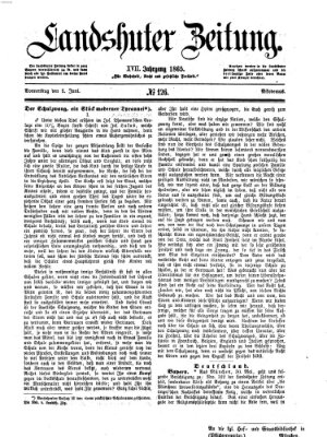 Landshuter Zeitung Donnerstag 1. Juni 1865