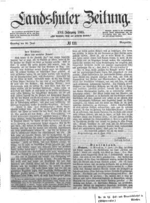 Landshuter Zeitung Samstag 10. Juni 1865