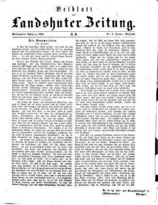 Landshuter Zeitung Montag 2. Januar 1865