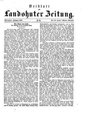 Landshuter Zeitung Montag 30. Januar 1865