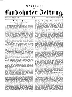 Landshuter Zeitung Montag 20. Februar 1865