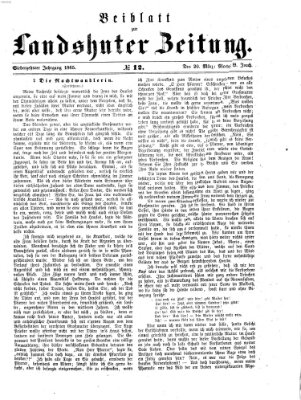 Landshuter Zeitung Montag 20. März 1865