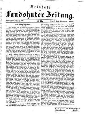 Landshuter Zeitung Montag 17. April 1865