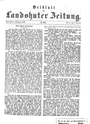 Landshuter Zeitung Dienstag 6. Juni 1865