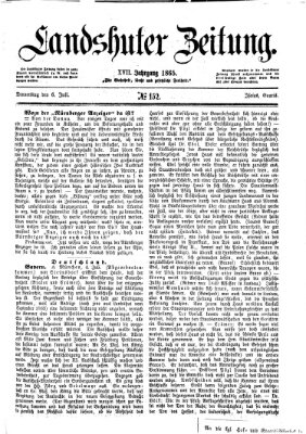 Landshuter Zeitung Donnerstag 6. Juli 1865