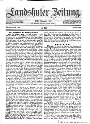 Landshuter Zeitung Sonntag 16. Juli 1865