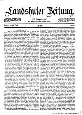 Landshuter Zeitung Sonntag 23. Juli 1865