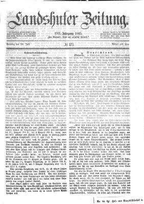 Landshuter Zeitung Sonntag 30. Juli 1865