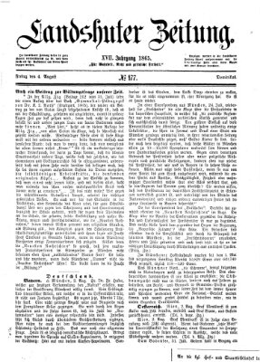 Landshuter Zeitung Freitag 4. August 1865