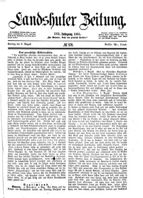 Landshuter Zeitung Sonntag 6. August 1865