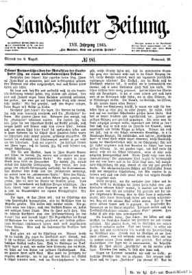 Landshuter Zeitung Mittwoch 9. August 1865