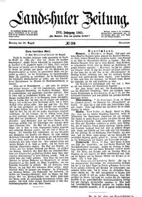 Landshuter Zeitung Sonntag 20. August 1865