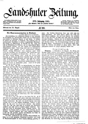 Landshuter Zeitung Mittwoch 30. August 1865