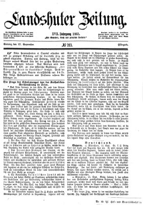 Landshuter Zeitung Sonntag 17. September 1865