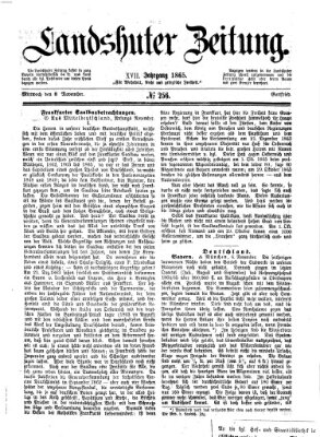 Landshuter Zeitung Mittwoch 8. November 1865