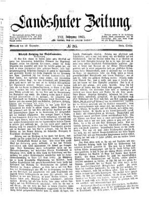 Landshuter Zeitung Mittwoch 13. Dezember 1865