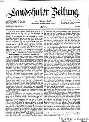 Landshuter Zeitung Samstag 23. Dezember 1865