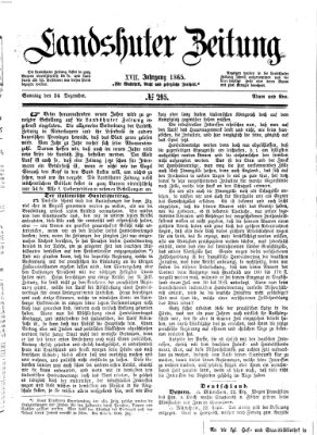 Landshuter Zeitung Sonntag 24. Dezember 1865