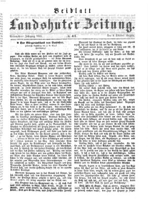 Landshuter Zeitung Sonntag 8. Oktober 1865