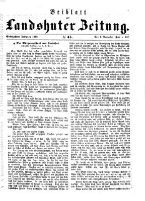 Landshuter Zeitung Sonntag 5. November 1865