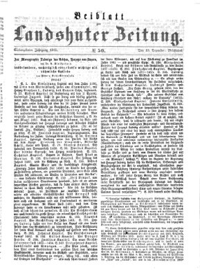 Landshuter Zeitung Sonntag 10. Dezember 1865